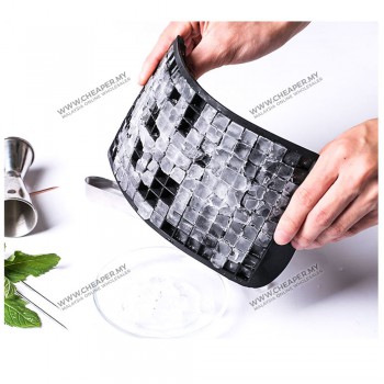 160 Ice Cube Frozen Maker Mold Tray Silicone Silikon Dulang Ais Batu Home Kitchen Tool Square Shape Bentuk Segi Empat