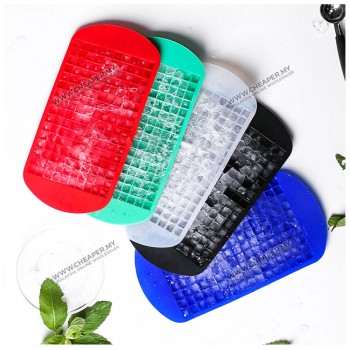 160 Ice Cube Frozen Maker Mold Tray Silicone Silikon Dulang Ais Batu Home Kitchen Tool Square Shape Bentuk Segi Empat