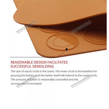 Silicone 30 Macaroon Mat Mold Sheet Tray Mold Baking Pastry Oven Baking Pelapik Acuan Pad Hole Oven Baking