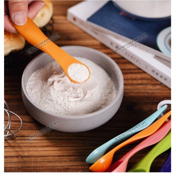 Colourful 5pcs Measuring Spoon Scale Measuring Cup Powder Auantitative Baking (1ML 2.5ML 5ML 7.5ML 15ML)