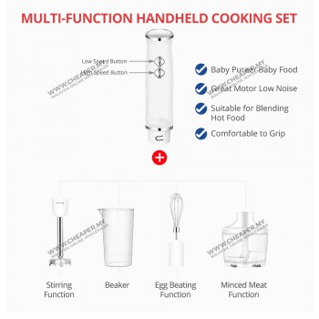 Hand Blender Set Malaysia Plug Baby Food Food Blender Meat Grinder Powder Grinder Pengisar Makanan Baby