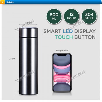 Fashion Smart Temperature Flask LED Display 500ML Vacuum Thermal Flask Insulation Bottle Keep Warm Cold Air