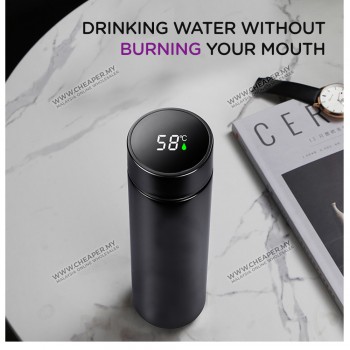 Fashion Smart Temperature Flask LED Display 500ML Vacuum Thermal Flask Insulation Bottle Keep Warm Cold Air
