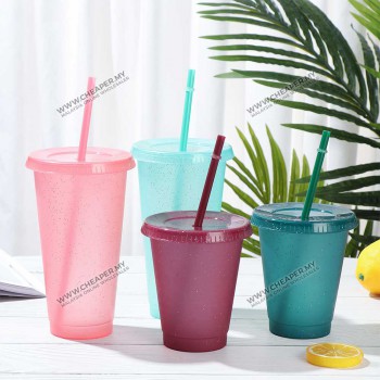 WONDERFUL Blink Portable Drinking Cawan Personalized Water Bottle With Straw Cup Reusable Drinkware Shining