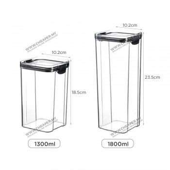 Food Storage Container Box Refrigerator Noodle Bekas Multigrain Storage Tank Transparent Air Tight Sealed