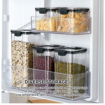 Food Storage Container Box Refrigerator Noodle Bekas Multigrain Storage Tank Transparent Air Tight Sealed