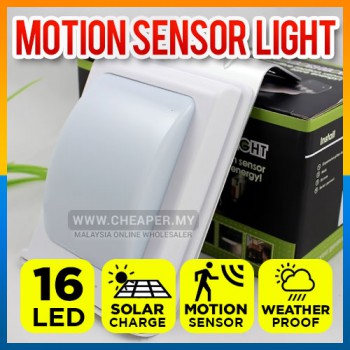 Solar Infrared Motion Sensor 16 LED Light Wall Mount Fence Lamp Outdoors Weatherproof Garden Light Lampu