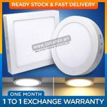 LED Surface Downlight 12W / 18W / 24W / Round / Square / Warm / White Daylight / 6 , 8.3 , 11 inch