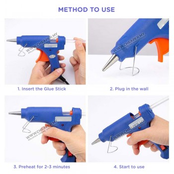 Glue Gun Pistol Gum 20W Electric Hot Melt Glue Gun 20cm Adhesive Electric Glue Hot Melt Sticks