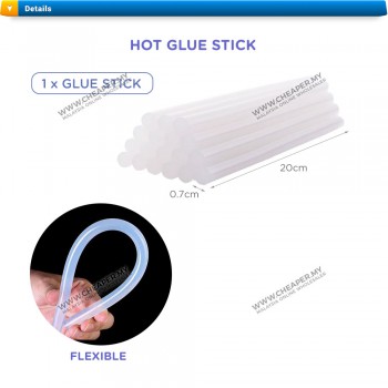 Hot Glue Sticks Non Toxic 0.7cm x 20cm Glue Gun Transparent Heat Paling Hot Melt Glue Sticks for Hot Glue