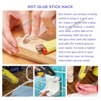 Hot Glue Sticks Non Toxic 0.7cm x 20cm Glue Gun Transparent Heat Paling Hot Melt Glue Sticks for Hot Glue