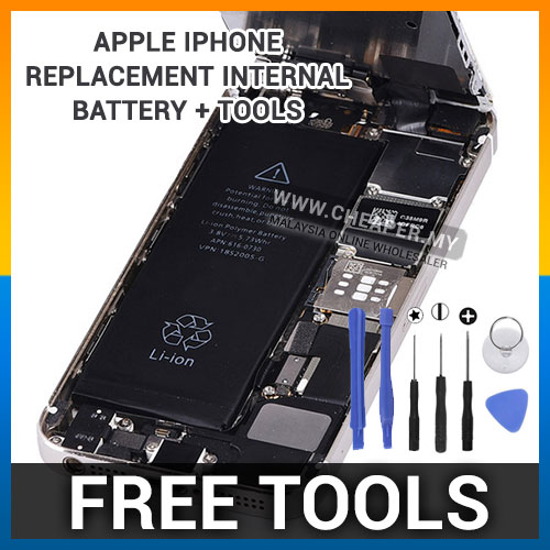Uovertruffen rapport levering iPhone 4 4S 5 5S 6 6S Plus Replacement Internal Battery Free Tools
