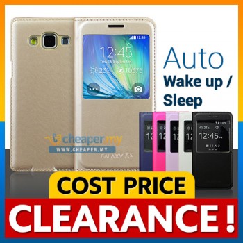 [CLEARANCE] Samsung Galaxy A3 A5 A7 S View PU Leather Sview Flip Cover Case Casing
