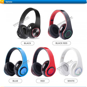 B39 Wireless Headset Bluetooth 5.0 Colorful LED Bass Stereo Wireless Headphones Alat Dengar Fon Kepala