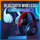 B39 Wireless Headset Bluetooth 5.0 Colorful LED Bass Stereo Wireless Headphones Alat Dengar Fon Kepala