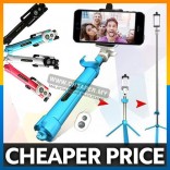 3 in 1 Built in Bluetooth Selfie Stick Monopod Tripod for Smartphone