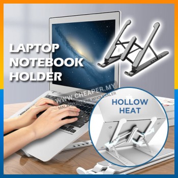 Adjustable Foldable Laptop Stand Non Slip Holder Besi Pemegang Adjustment Foldable Desktop Dilipat Holder