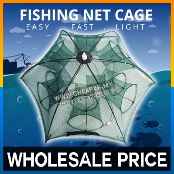 Fishing Net Cage Foldable Nylon Fishing Mesh Net for Fish Shrimp
