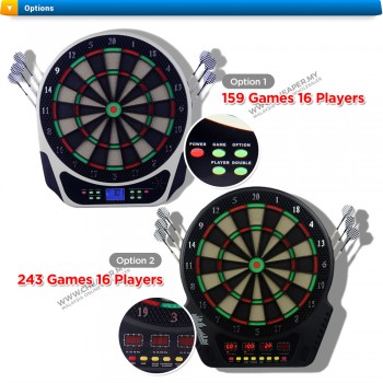 Electronic Dart Board DartBoard Set 18' Darts 16 Players