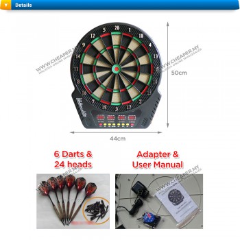 Electronic Dart Board DartBoard Set 18' Darts 16 Players