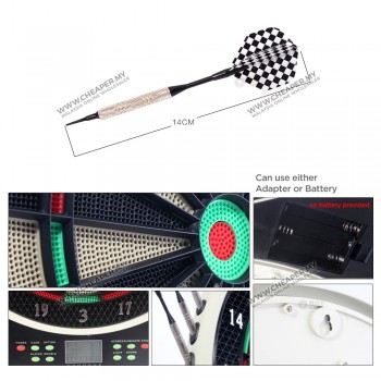 Electronic Dart Board DartBoard Set 18' Darts 16 Players