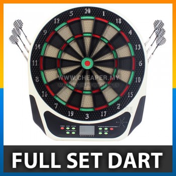 Electronic Dart Board DartBoard Set 18' Darts 16 Players