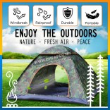 2-Door Waterproof Automatic Rapid Outdoor Camping Tent Fast Pop Up Tent Pop Up 3/4 person Tent Khemah Askar