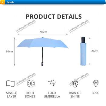 Umbrella UV Fashion Automatic Dual Use Open Close Pole Foldable Windproof handed Hujan Payung Rain Umbrella