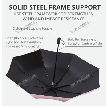 Umbrella UV Fashion Automatic Dual Use Open Close Pole Foldable Windproof handed Hujan Payung Rain Umbrella