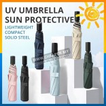 Umbrella UV Fashion Automatic Dual Use Open Close Pole Foldable Windproof handed Hujan Payung Rain Umbrella